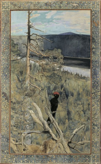 Great Black Woodpecker by Akseli Gallen Kallela